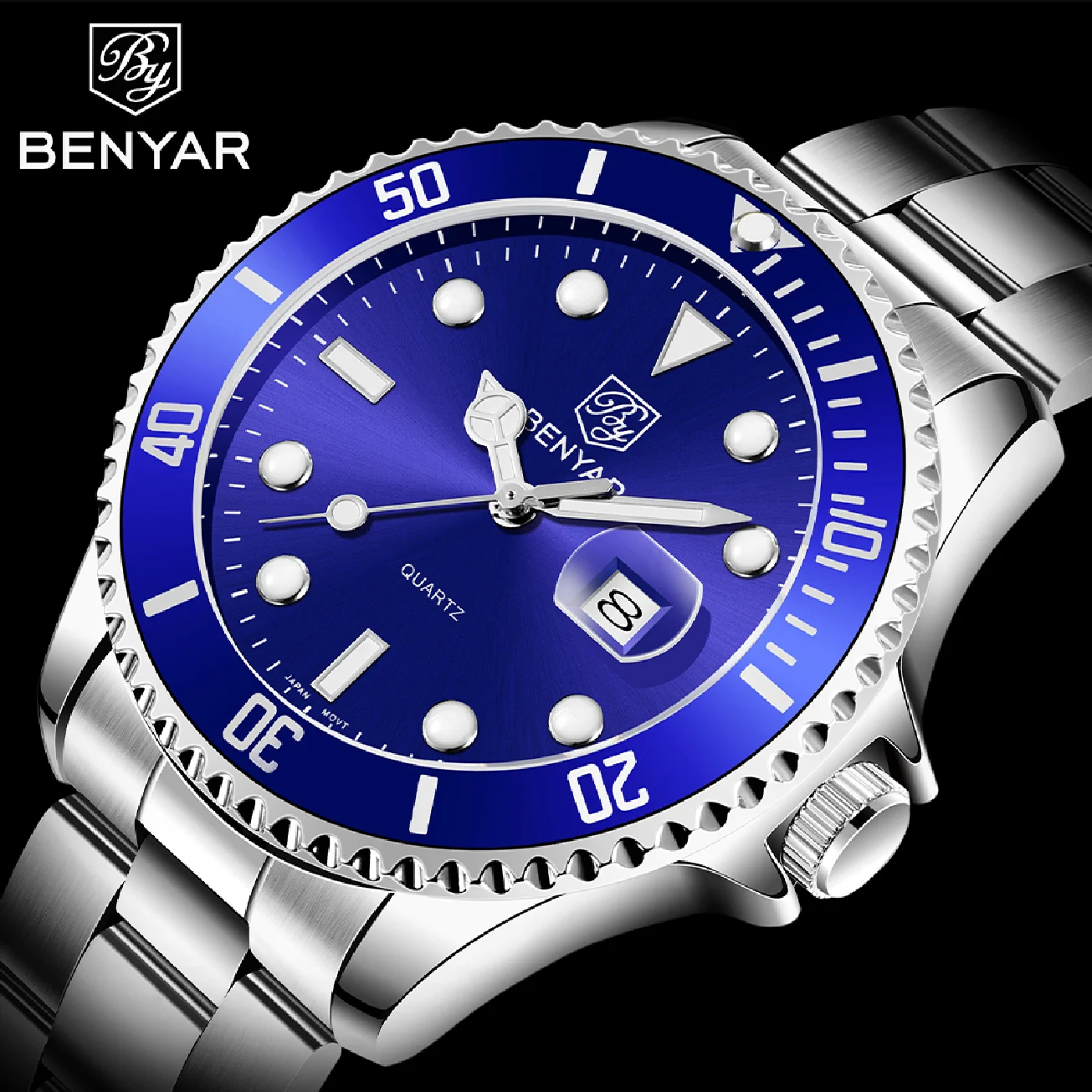 

2023 BENYAR Luxury Men's Watches 30m Waterproof Date Clock Male Sports Watches Men Quartz Casual Wrist Watch Relogio Masculino