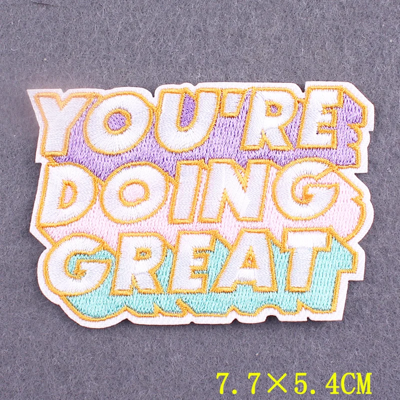 Вышитая нашивка с надписью патчи помощью утюга для одежды наклейки нашивки