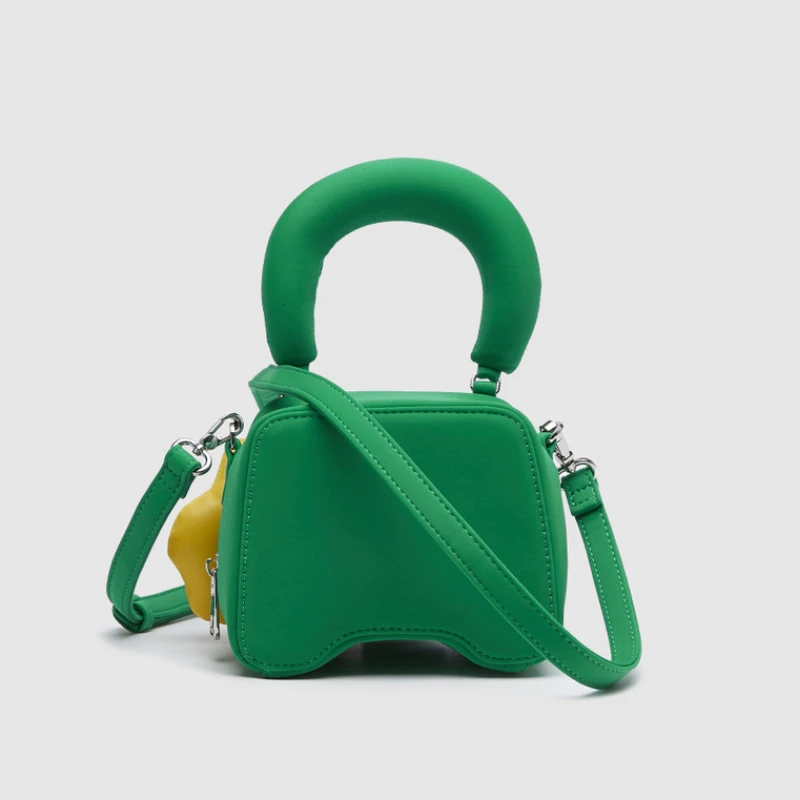 Women's Bag 2023 Brand New Summer Fashion Design Sense Small Square Bag Green Handbag Luxury Gg Small Smiley Shoulder Tote Bag