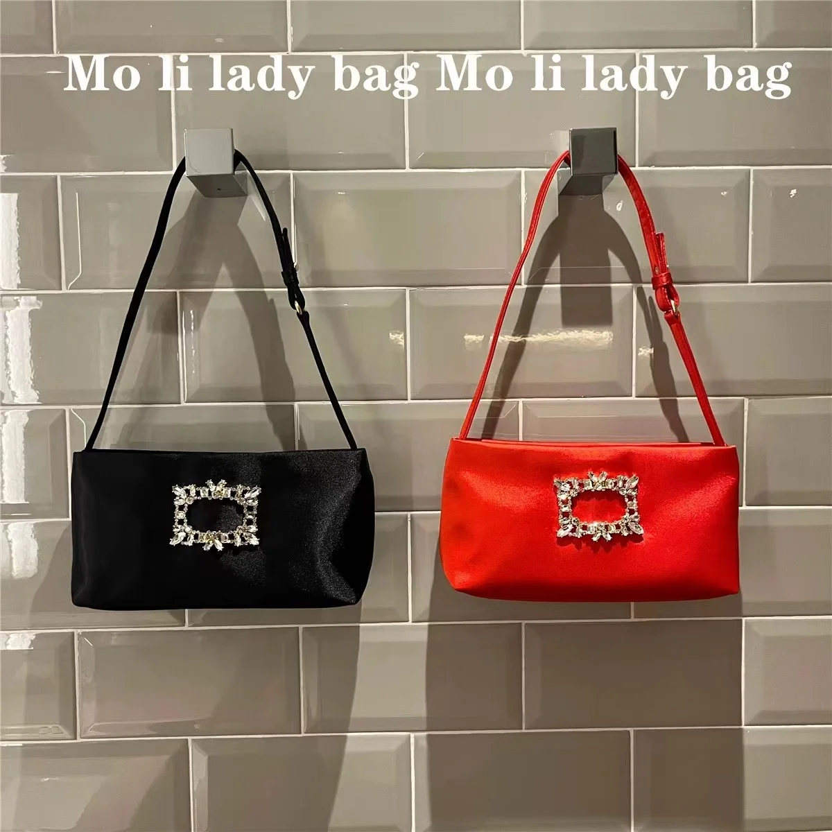 Роскошная атласная квадратная сумка женская элегантная блестящая сумка-клатч со