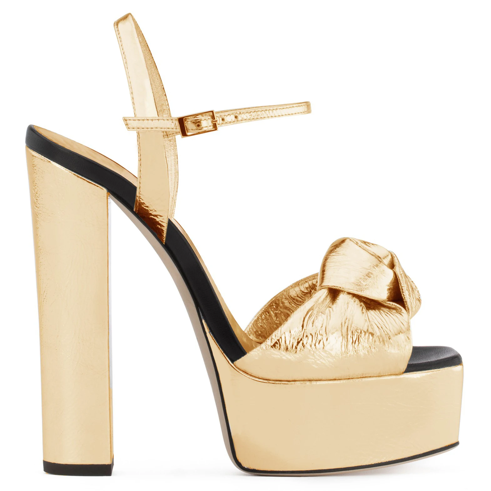 

Luxury Women's Shoes Open Toe Waterproof Platform Bow High-Heeled Sandals Patent Leather Thick Bottom Silver Evening Dress Shoes