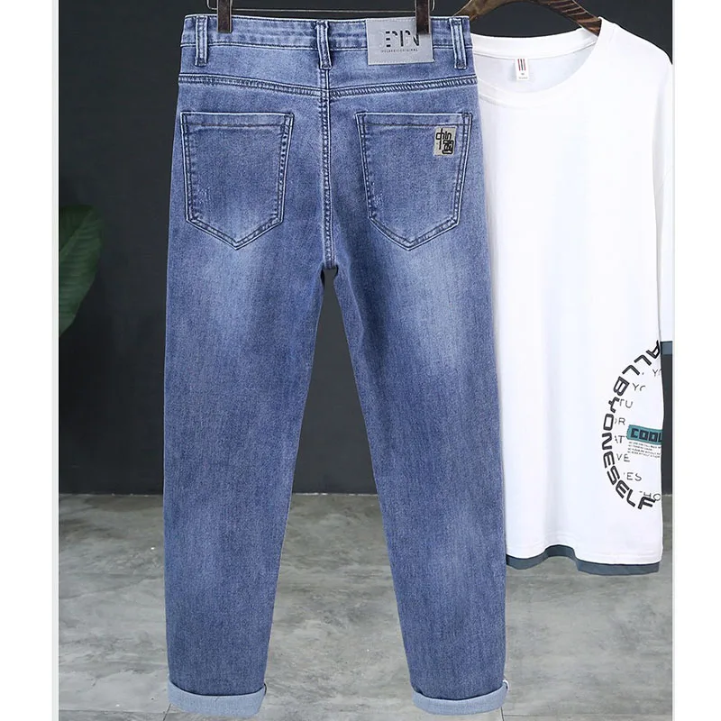 Men's Jeans New Fashion Chinese Stlye Embroidery Stretch Denim Trousers High Quality Streetwear Pants Designer Clothes Men