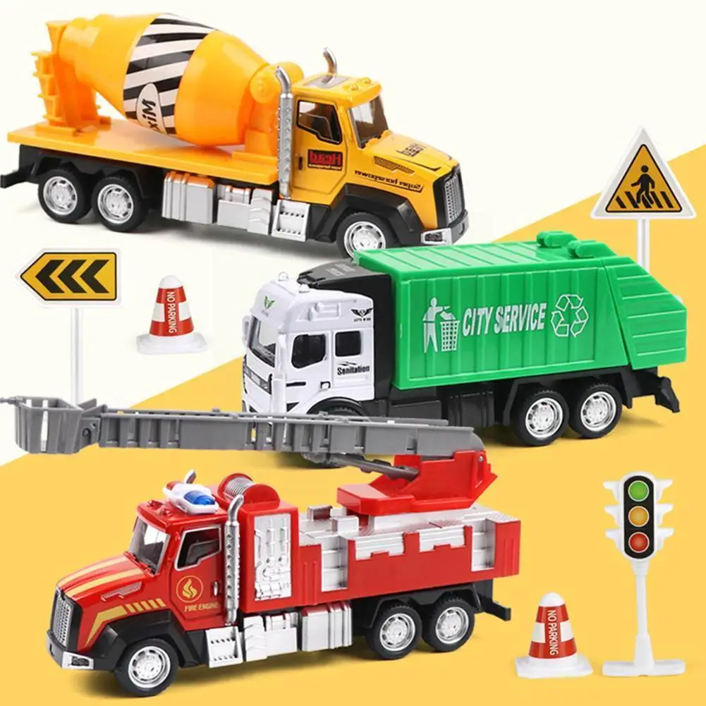 

Fire Engine Pull Back Toy Simulation Inertial Engineering Sanitation Truck Truck Model Car Simulation Inertia Toy Fire Toy L1m6