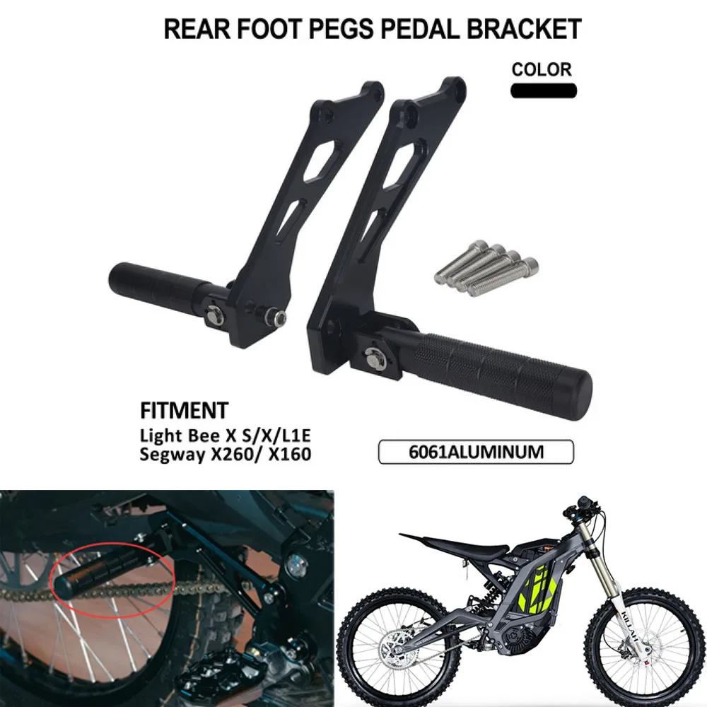 

Задние подножки мотоцикла, кронштейн педали, пассажирские подножки для Sur Ron Light Bee X S/X/L1E Segway X260/X160, электрический велосипед для грязи