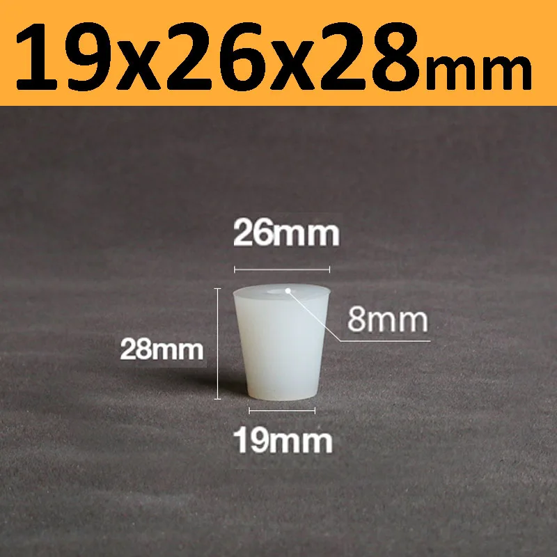 

Силиконовые пробки с отверстием 11x15x21 мм