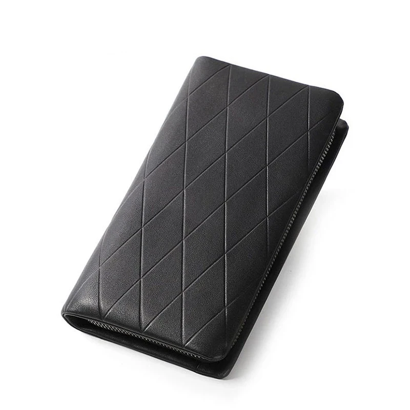 Вместительный мужской кошелек для денег клатч из натуральной кожи сумки