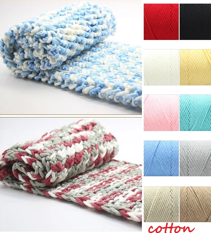 

100g/Ball 110Meters 8ply Milk Cotton Wool Knitting Acrylic Yarn Threads Tuft Crochet Sweater Hat Carpet Scarf Shalw Freeshipping