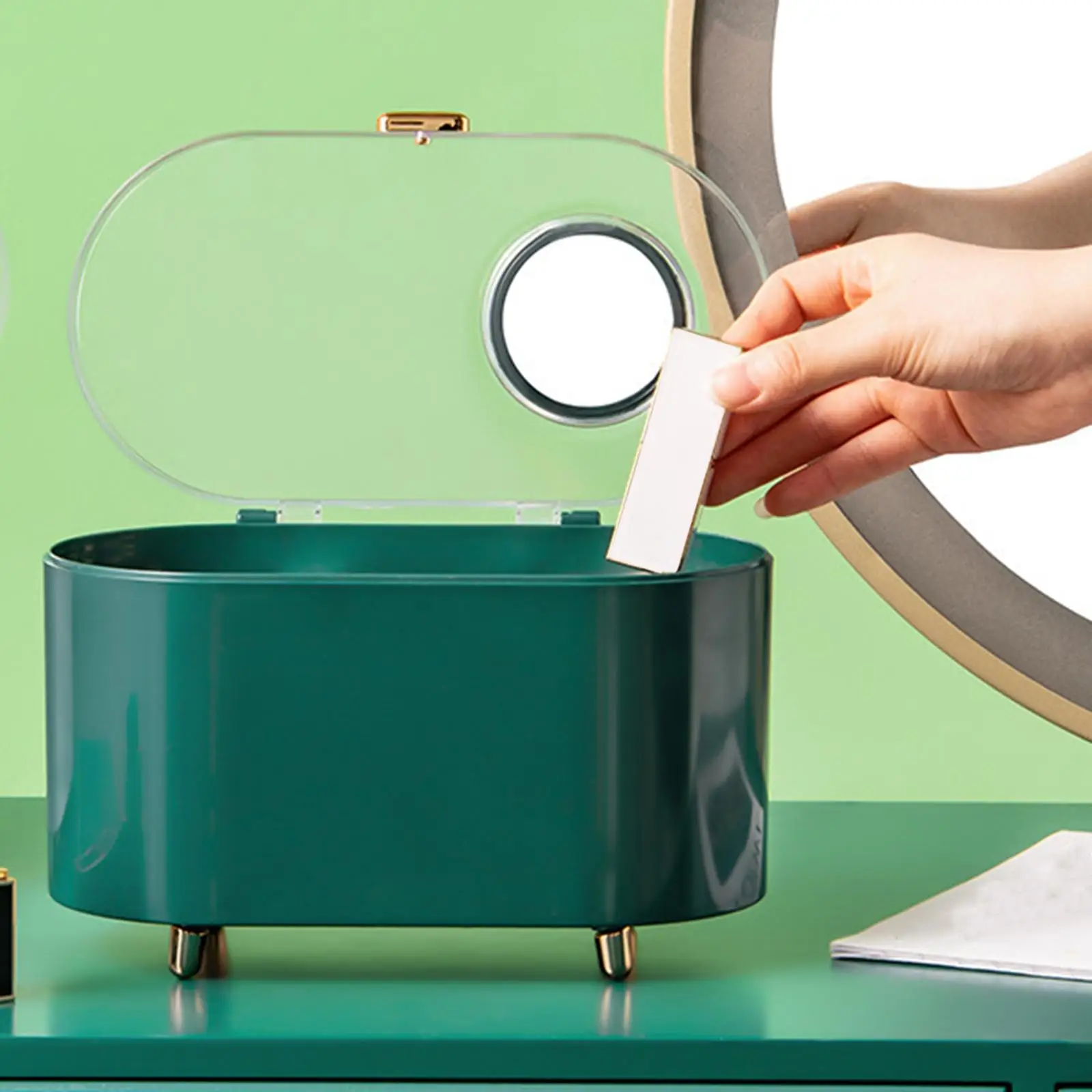 

Органайзер для губной помады из АБС-пластика, 27 ячеек, с зеркальной большой емкостью, помада