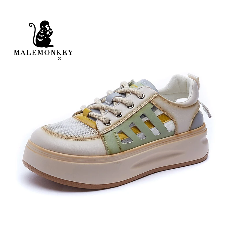 

High Quality Platform Women Shoes Summer Casual Flats 2022 Designer New Breathable Mesh Hollow Out Non Slip Ladies Flat Shoes