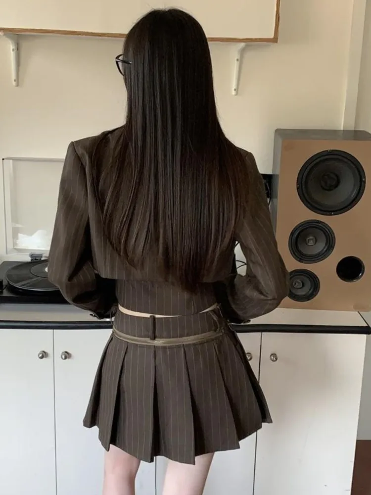 Женский винтажный комплект из 3 предметов короткий жилет с длинным рукавом и