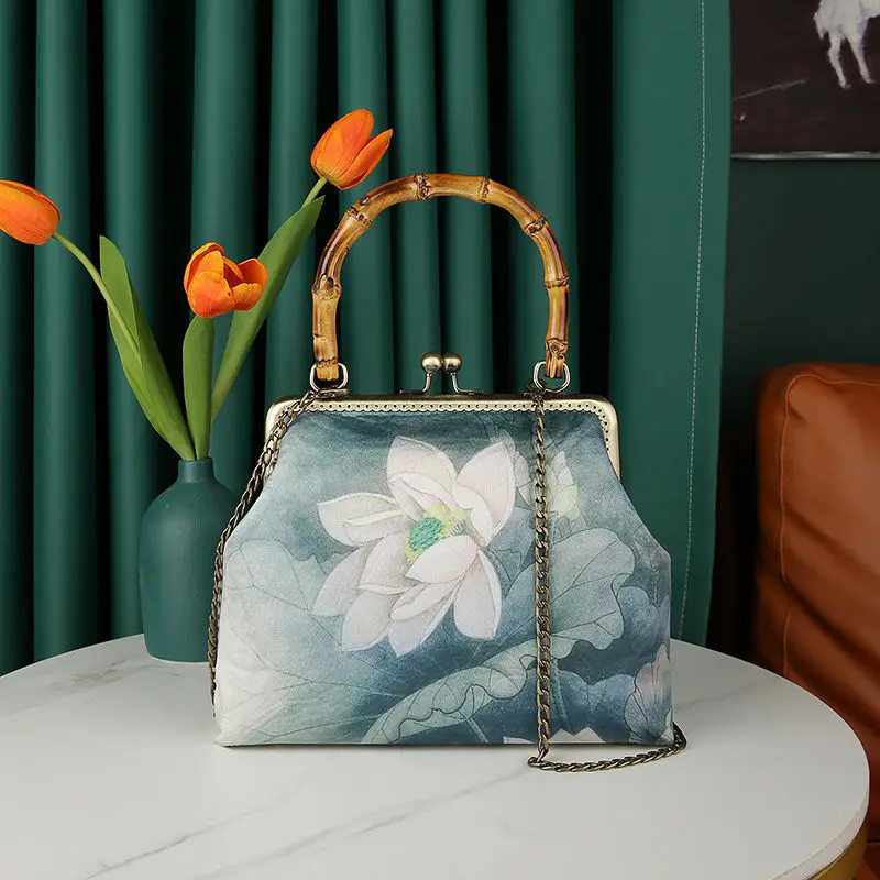 

Newest Women's Handbags Purses ​Super Vintage Spring Summer Bag Bamboo Hand Bags Chain Women Shoulder Crossbody Bags