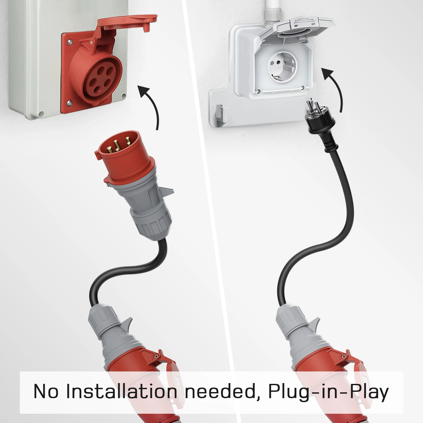 Адаптер dé CEE комбинированный 5-полюсный сильноточный адаптер с разъемом Schuko на