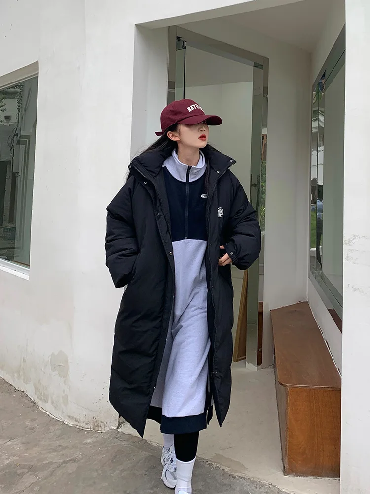 Winter Coat for Women Coats Parkas Jackets Hooded Cotton Padded Jacket Korean Fashion Warm  Oversize Long Cotton Jacket