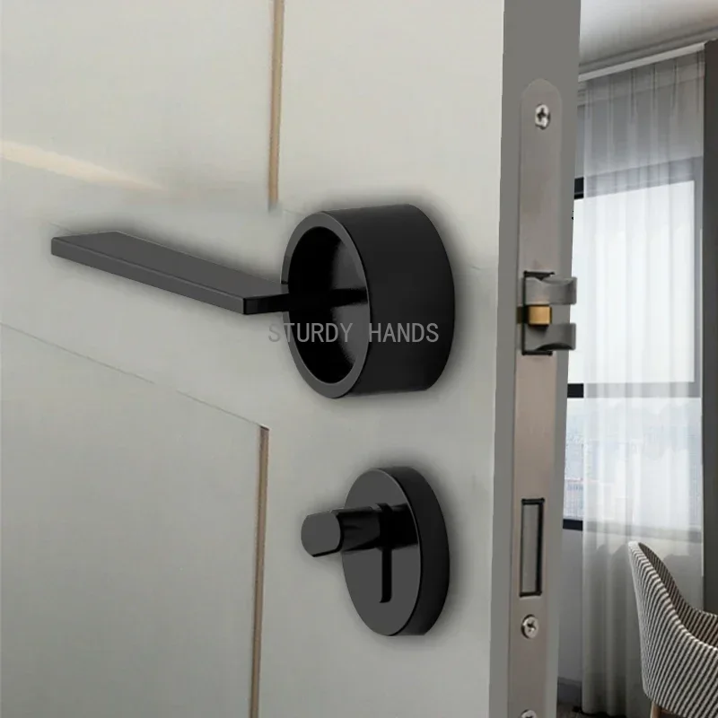 Бесшумный дверной замок из цинкового сплава для спальни минималистичный