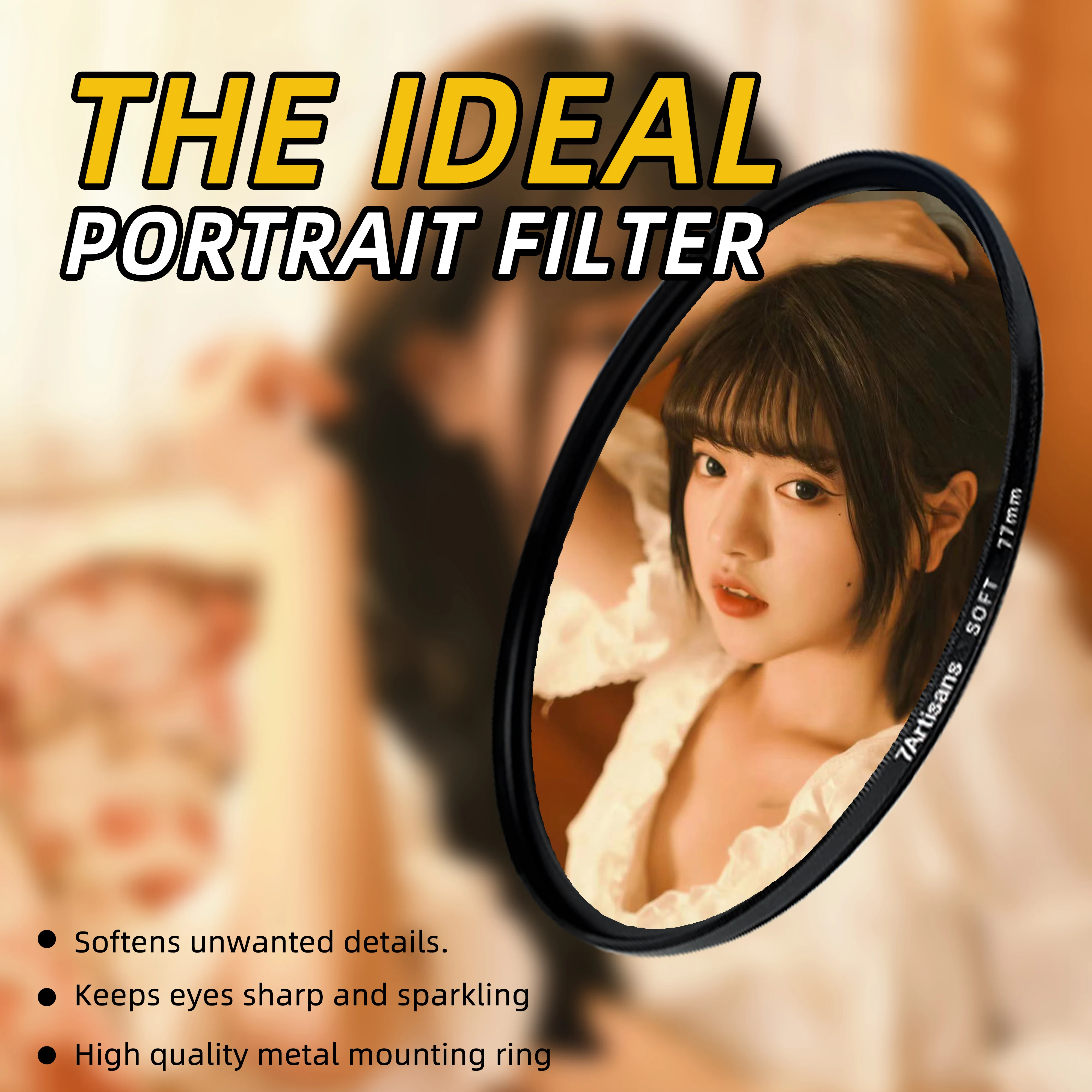 

7artisans Soft White Circular Filter 1/4 (Stop) Portrait Photography Softening Soft Diffusion Effect Filter 46mm-82mm