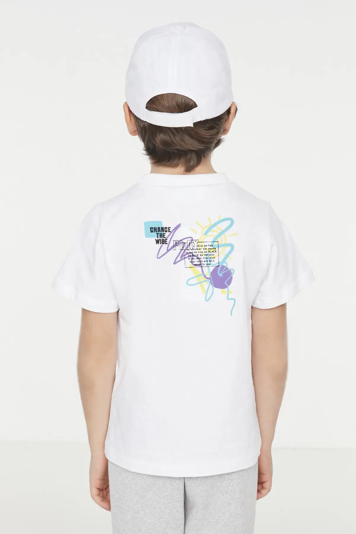 

Front and Back Printed Male Child Knitted T-Shirt TKDSS22TS1155