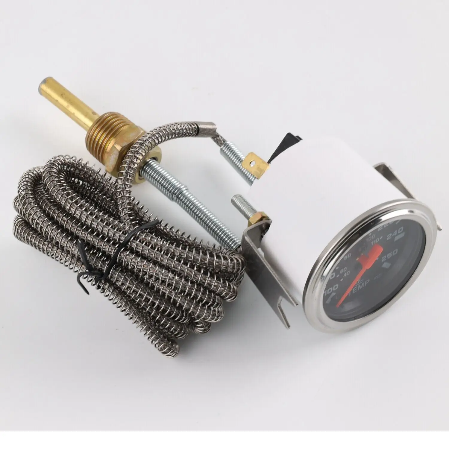 2" 52ММ 40-120℃/100-250℉ Механический термометр для воды 12V Температурный автомобильный прибор с датчиком NPT 1/2 дюйма.