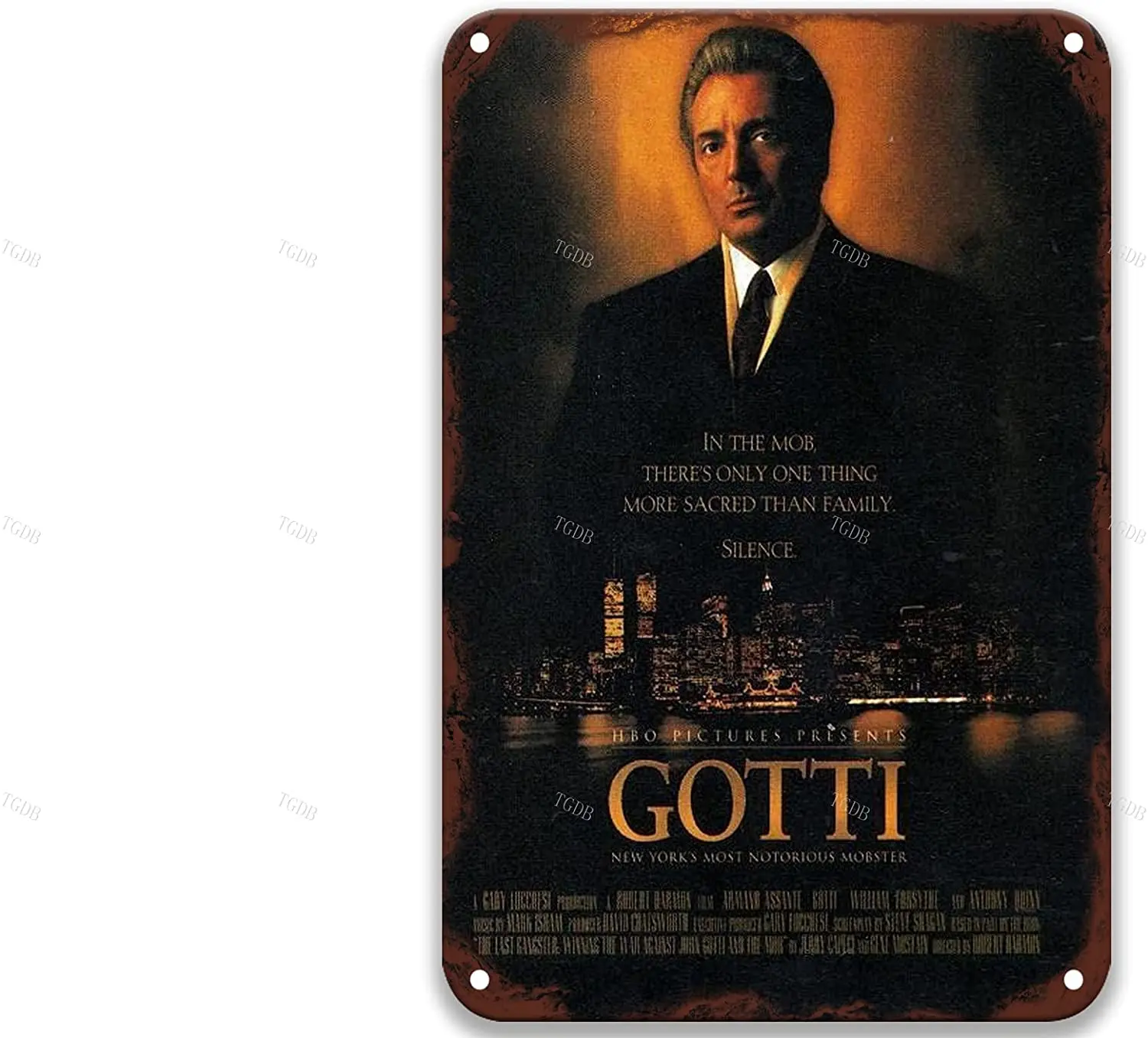 Металлическая табличка Gotti (1996) жестяная настенная вывеска металлический декор