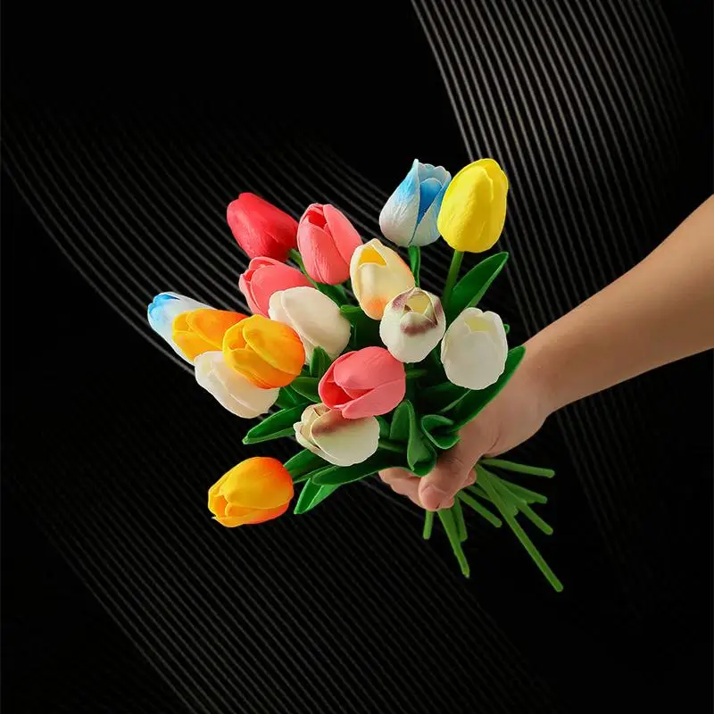 

Exquisite Mini Spring Tulip Artificial Flower for Wedding Party and Home Decorative - A Must-Have for Elegance and Charm"Captur