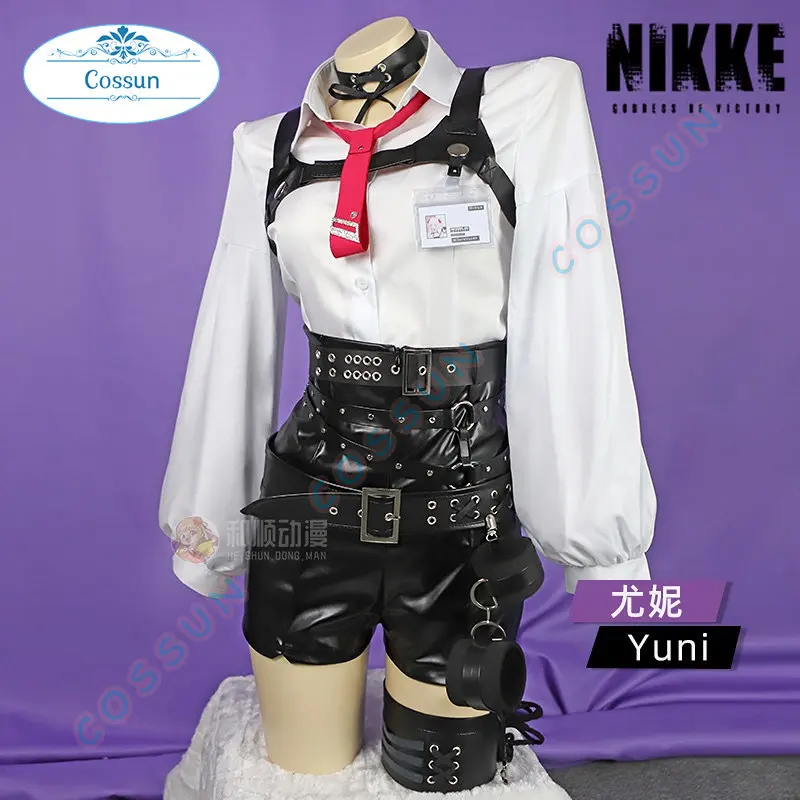 

Костюм для косплея NIKKE «богиня победы Юни», женский сексуальный костюм для вечерние, топ и брюки, униформа для Хэллоуина, на заказ
