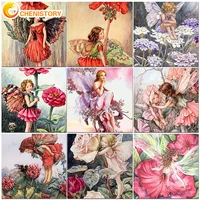 chenistory coloring by number girls flower kit home decoration pictures painting by number kid handpainted decor art gift