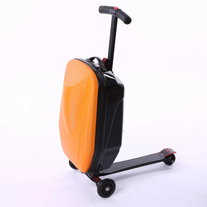 20 inch carry on scooter trolley scooter suitcase skateboard luggage on wheels