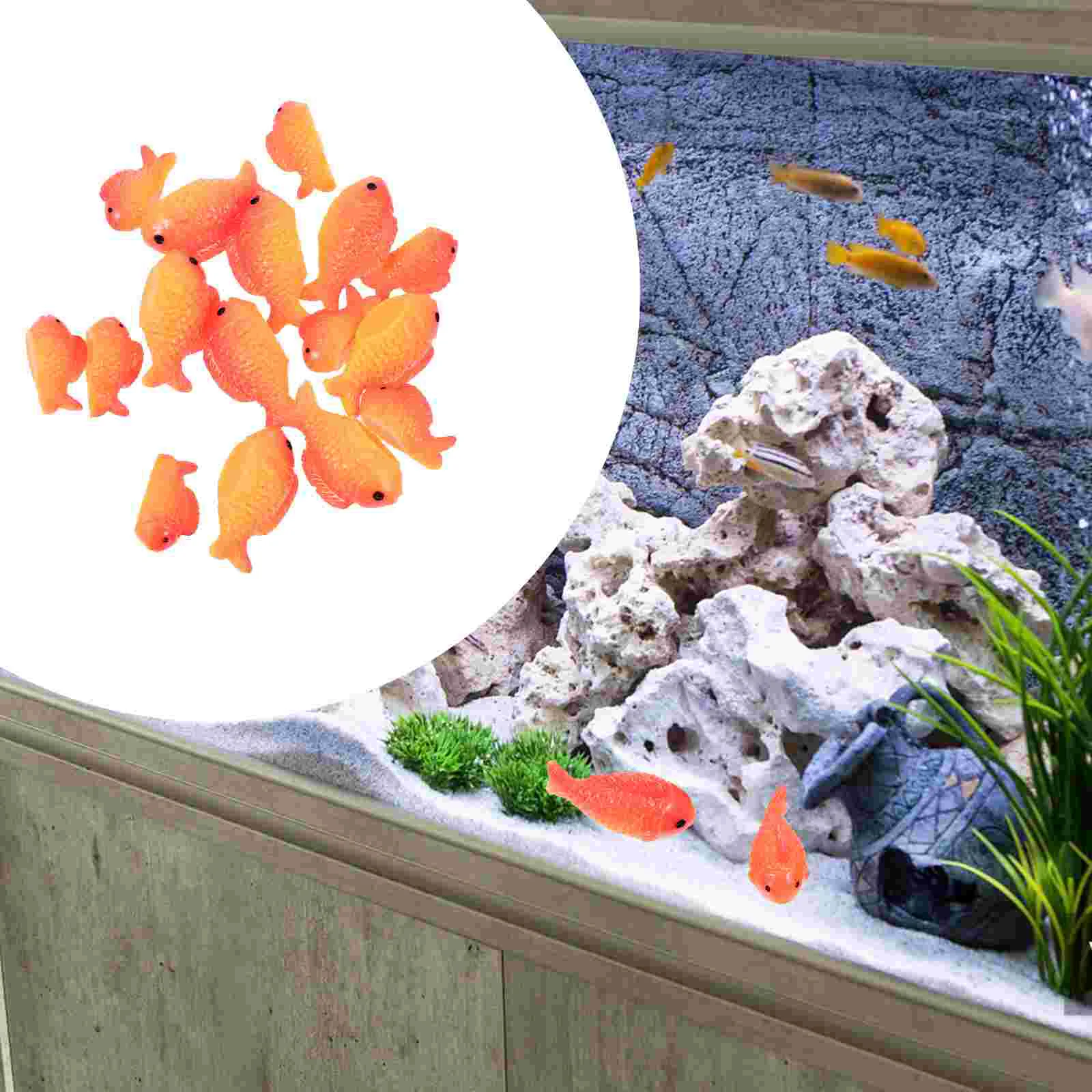 

Goldfish Aquarium Fishes Figurines Artificial Ornamentfigurine Miniature Tankfigurelandscape Floatinggarden Toylifelike