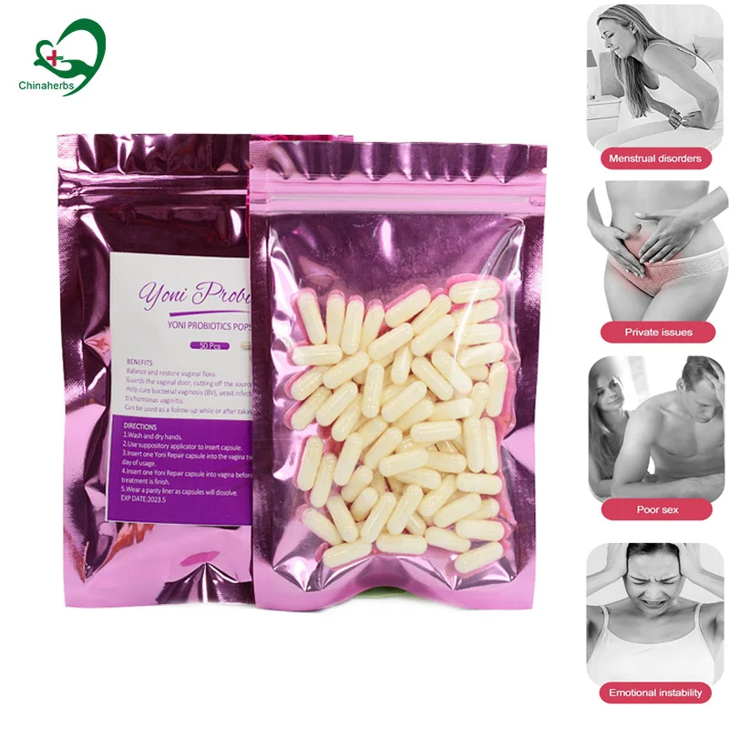 

100 Pcs Natural White Yoni Detox Probiotics Pops Vaginitis Gynecological Inflammation Vaginal Suppository Firming Repair Capsule