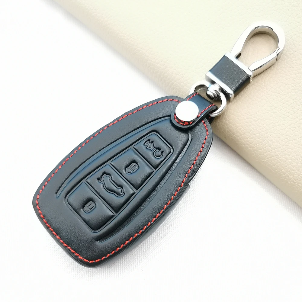 

Кожаный чехол для автомобильного ключа дистанционного управления 100%, Чехол-держатель для Geely Emgrand X7 EX7 Coolray Atlas Boyue NL3 2019-2020, автостайлинг