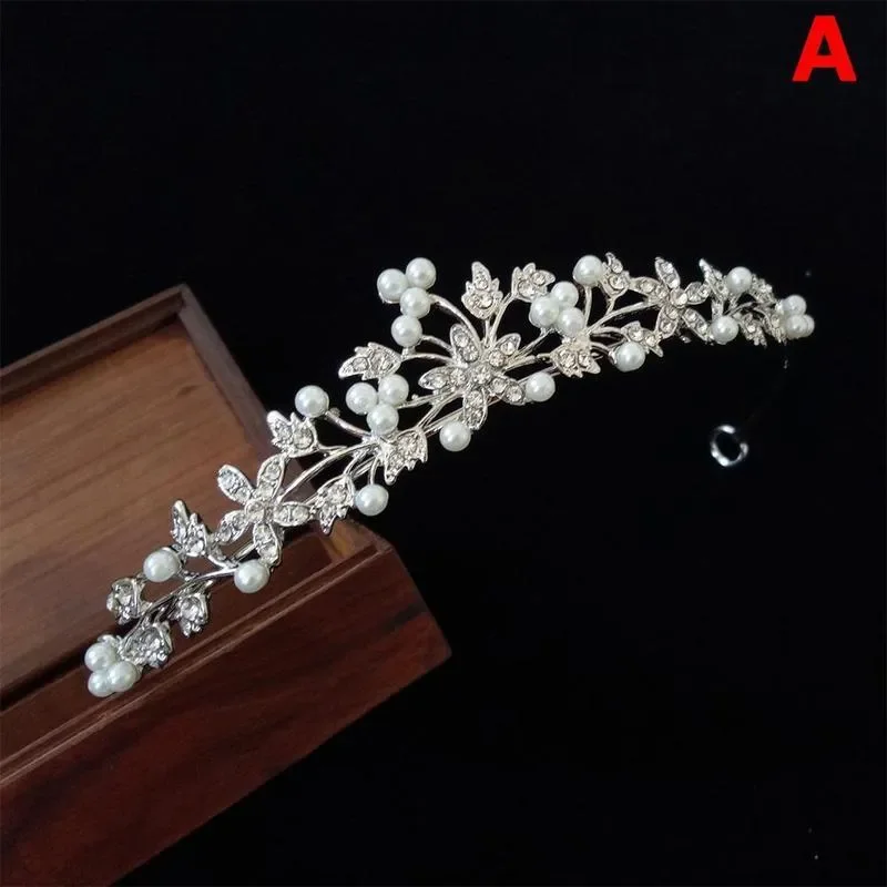 

Headpieces Crystal Pearl Bridal Wedding Tiaras And Crowns Hair Accessories Jewelry Rhinestone Tiara Bride HeadpieceHeadpieces