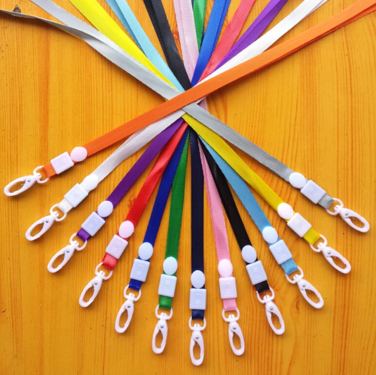 

10pcs/lot Neck Strap Lanyard ID Name Badge Business Card Key Safety Breakaway Holder Case Random Color For Mobile Phone