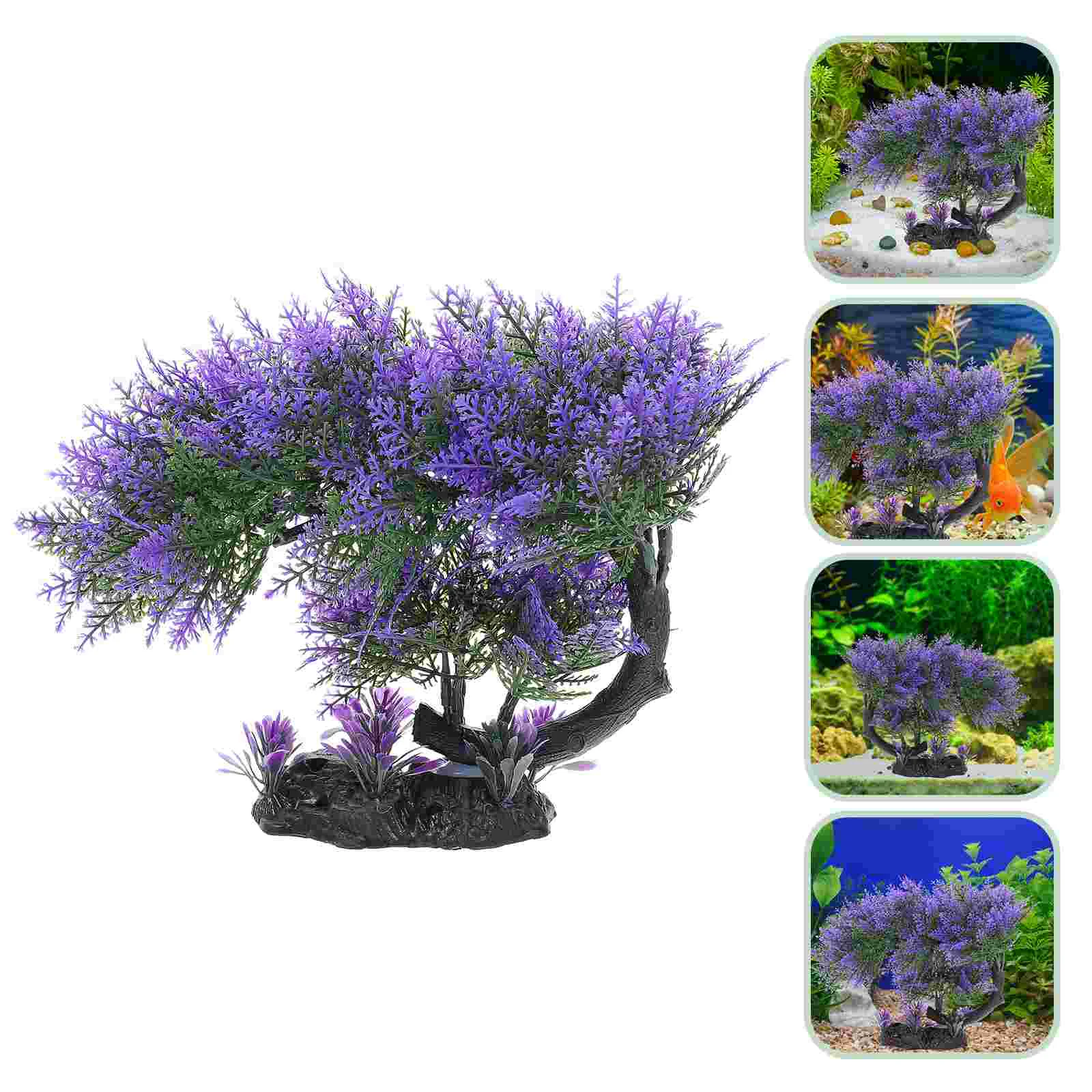 

Aquarium Tank Tree Artificial Decor Pine Ornament Accessories Decorations Bonsai Fake Betta Flower Hideaway Decoration Desktop