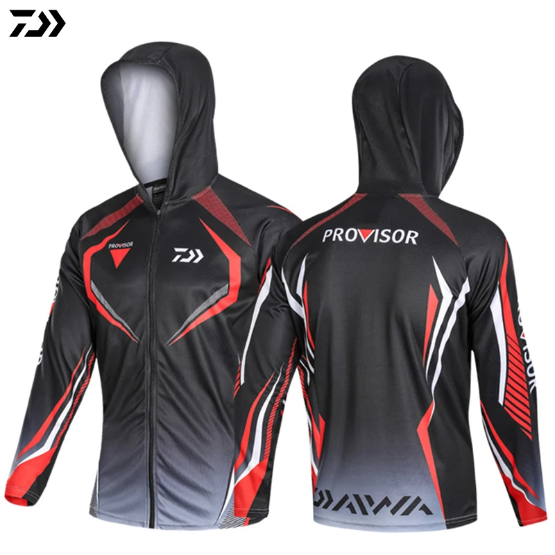 

Daiwa Shirt Fishing Clothing Breathable Hooded Jacket Waterproof Quick-Drying Coat Fishing Shirts For Men Fishing Clothes DAIWA