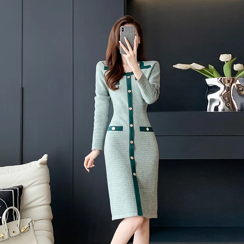 Женское вязаное платье-свитер Yeqedu из вискозы и полиэстера