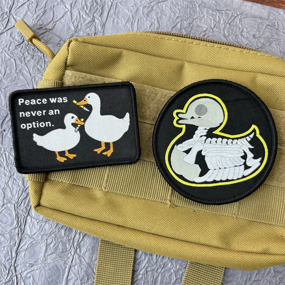 Забавные наклейки на одежду с изображением утки из мультфильма милые нашивки для