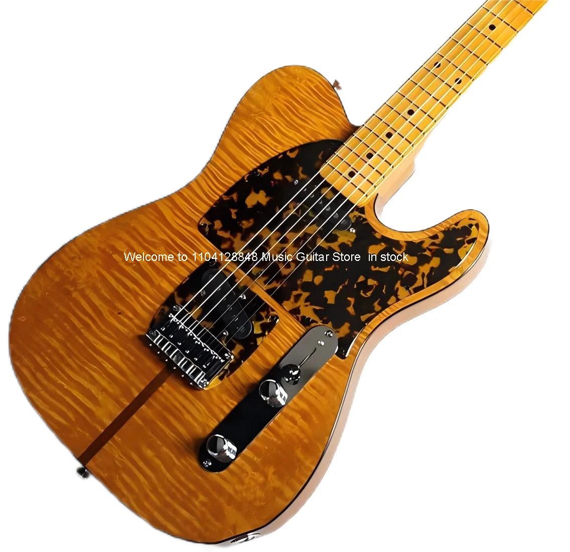 Изготовленная на заказ электрогитара HSAnderson & HohnerPrinceMadcat MadCat Flame Maple Top Янтарная