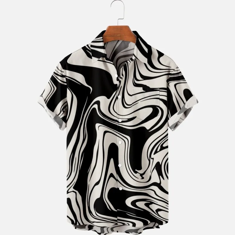 

2022 New Summer 3D Printed Cloths Short Sleeve Oversized Casual Shirt For Men