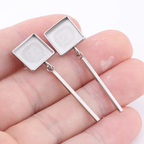 Серьги-гвоздики из нержавеющей стали 10 шт.