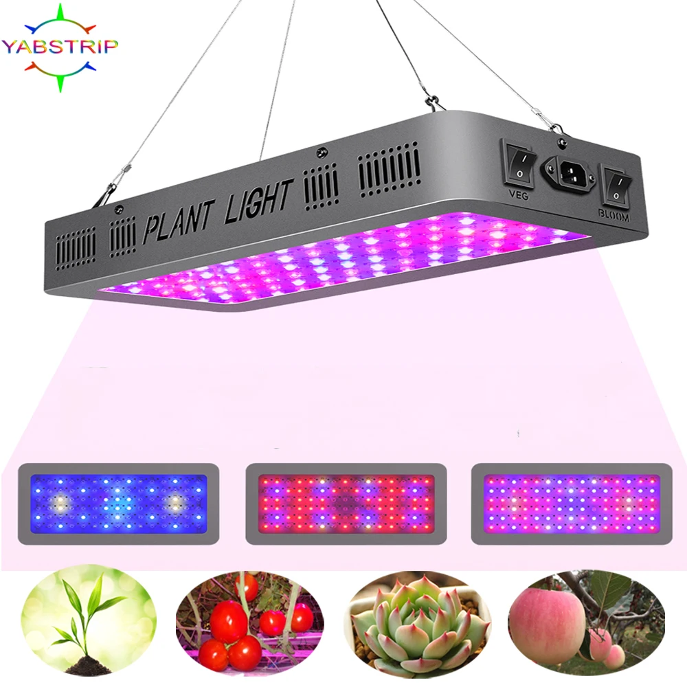 Grow light 600W Full Spectrum double switch  for Indoor Greenhouse grow tent plants grow led light