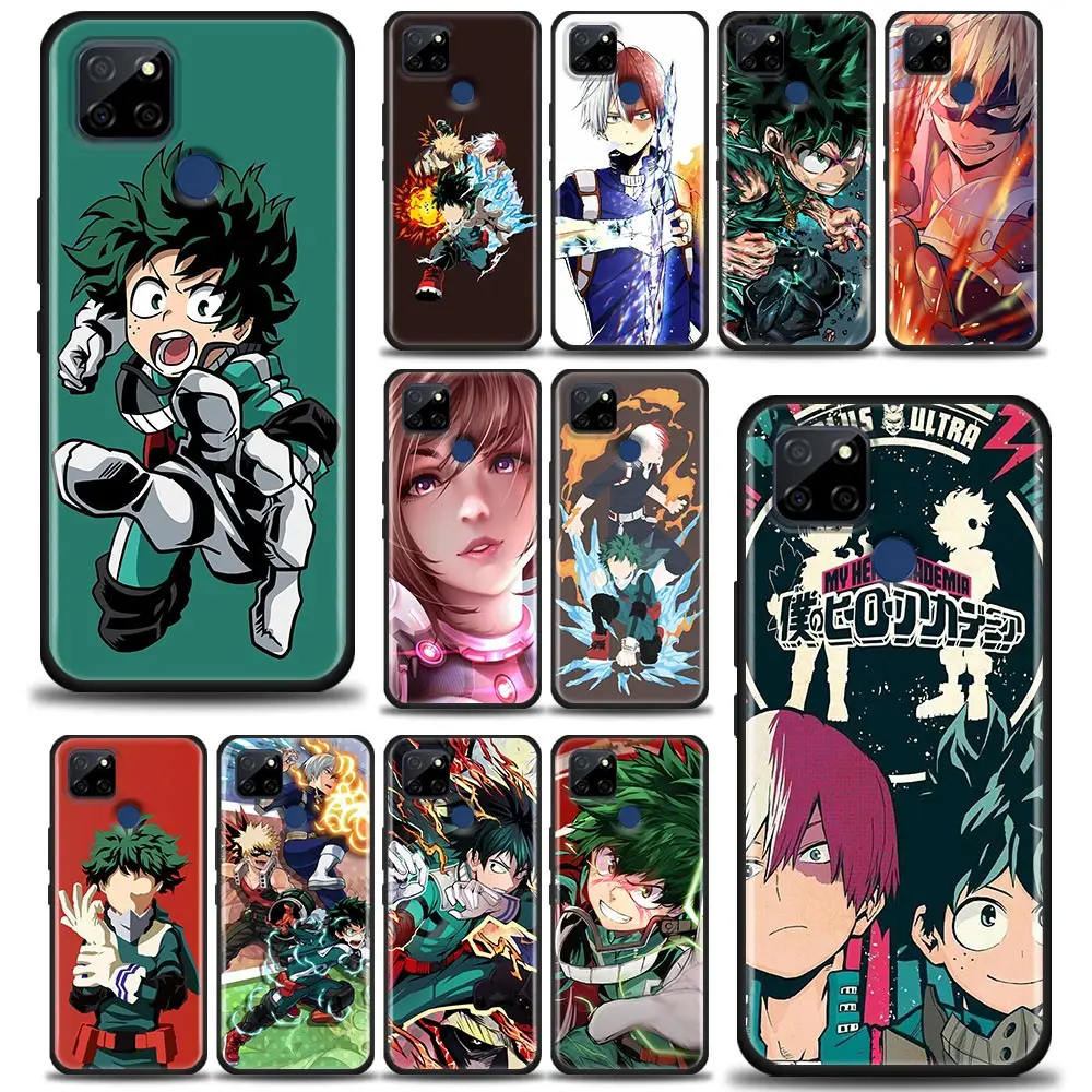 Cute Cartoon My Hero Academia Deku Anime Silicone Case For Realme 5 6 Pro 6i 7 5G 7i 8 5G 8i 9i 9 Pro Plus Shell Case Soft Cover