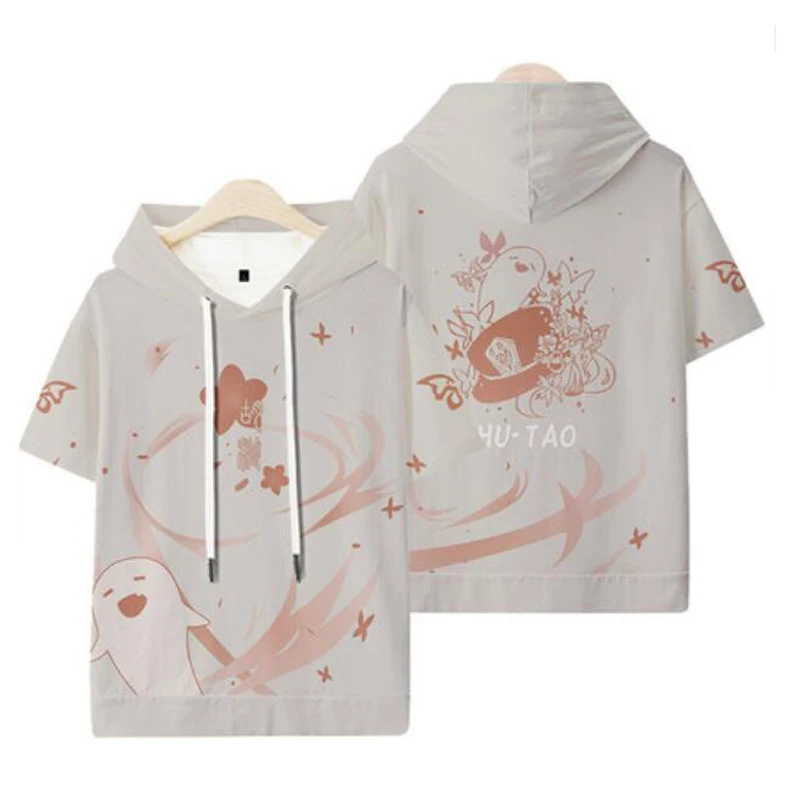 

Футболка с коротким рукавом и капюшоном, унисекс