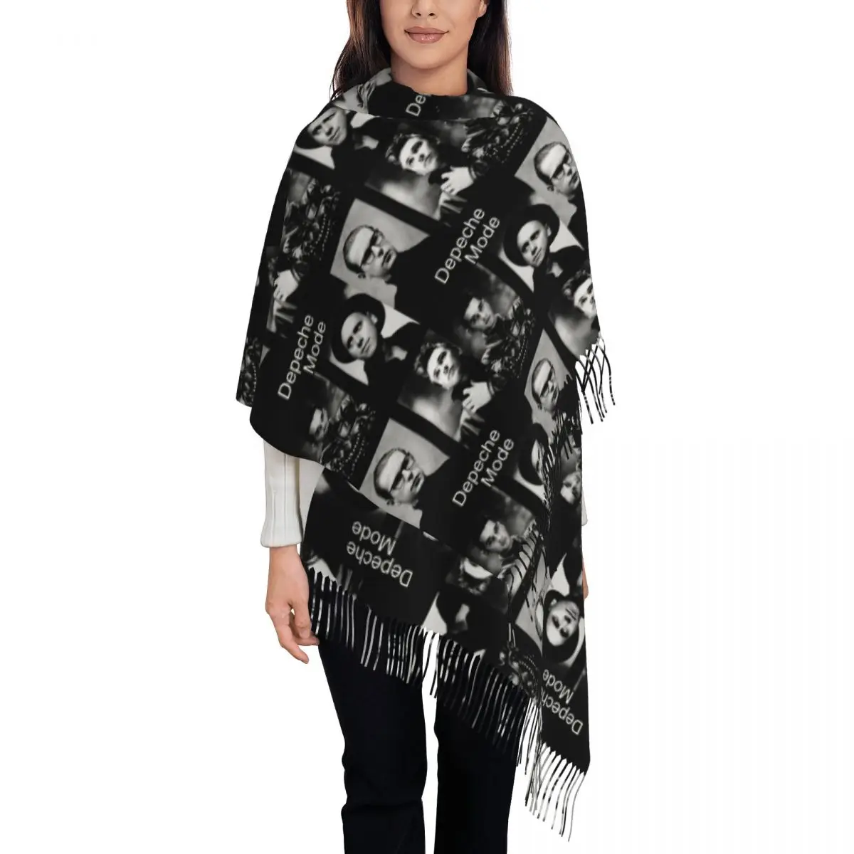 Индивидуальный электронный рок-шарф Depeche Cool Mode женские длинные зимние теплые