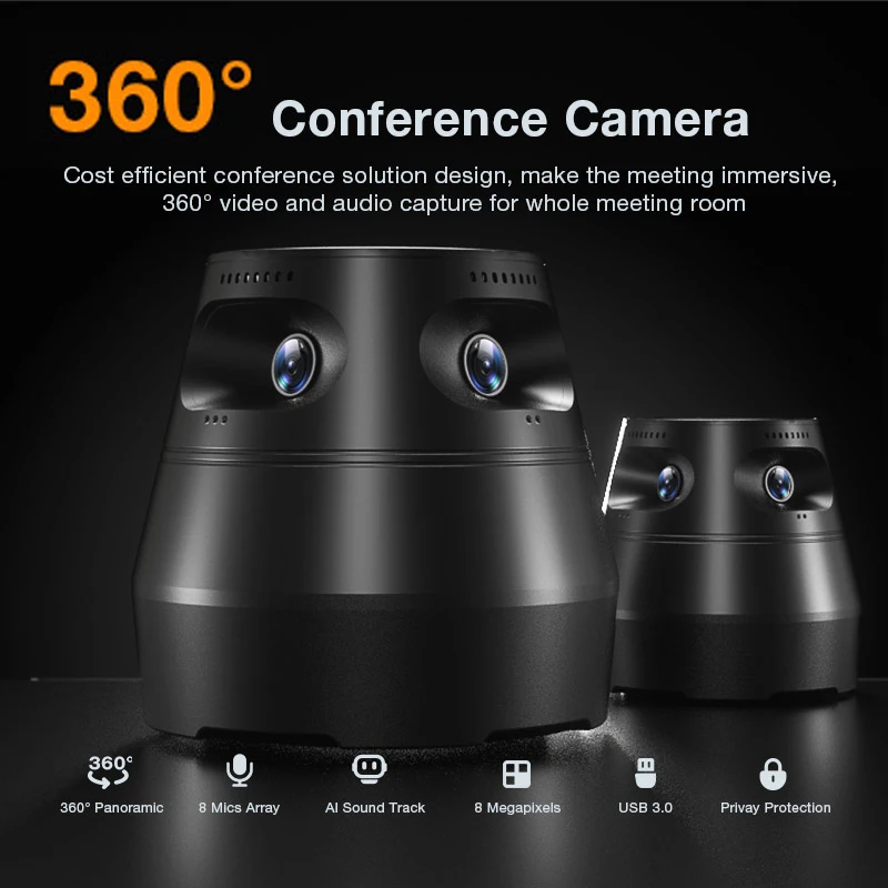 

AI 360° meeting camera video conference system all in one Zoom skype teams 1080p conference camera ptz webcam for pc