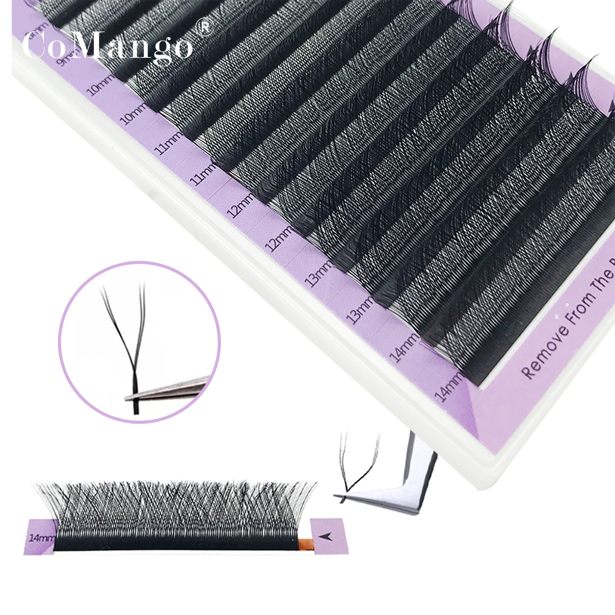 

CoMango 12 Rows YY Shape Eyelashes Extensions Two Tip lashes C/D Curl Hand-woven High Quality Wimpers Individual Eyelashes Soft