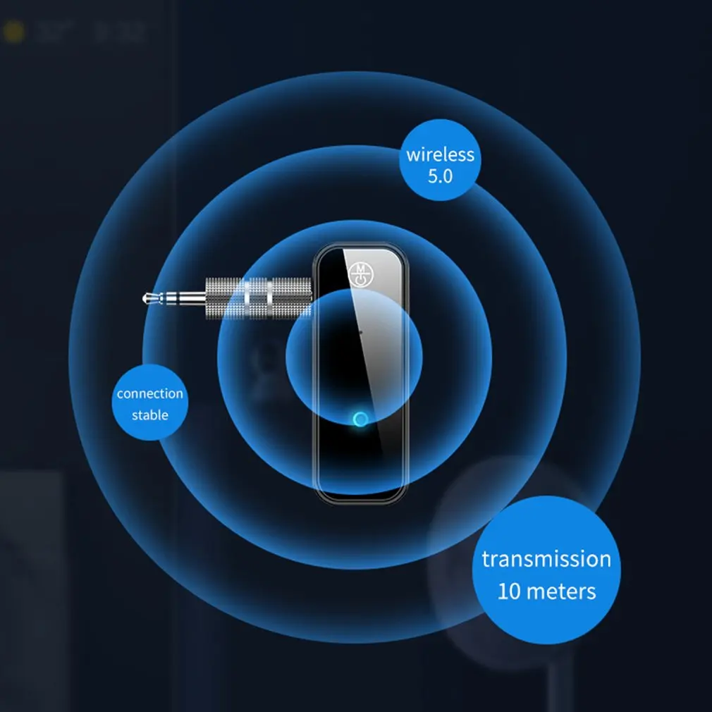 Портативный мини аудиоприемник Bluetooth 5 0 3 мм HIFI AUX Стерео для ТВ ПК беспроводной