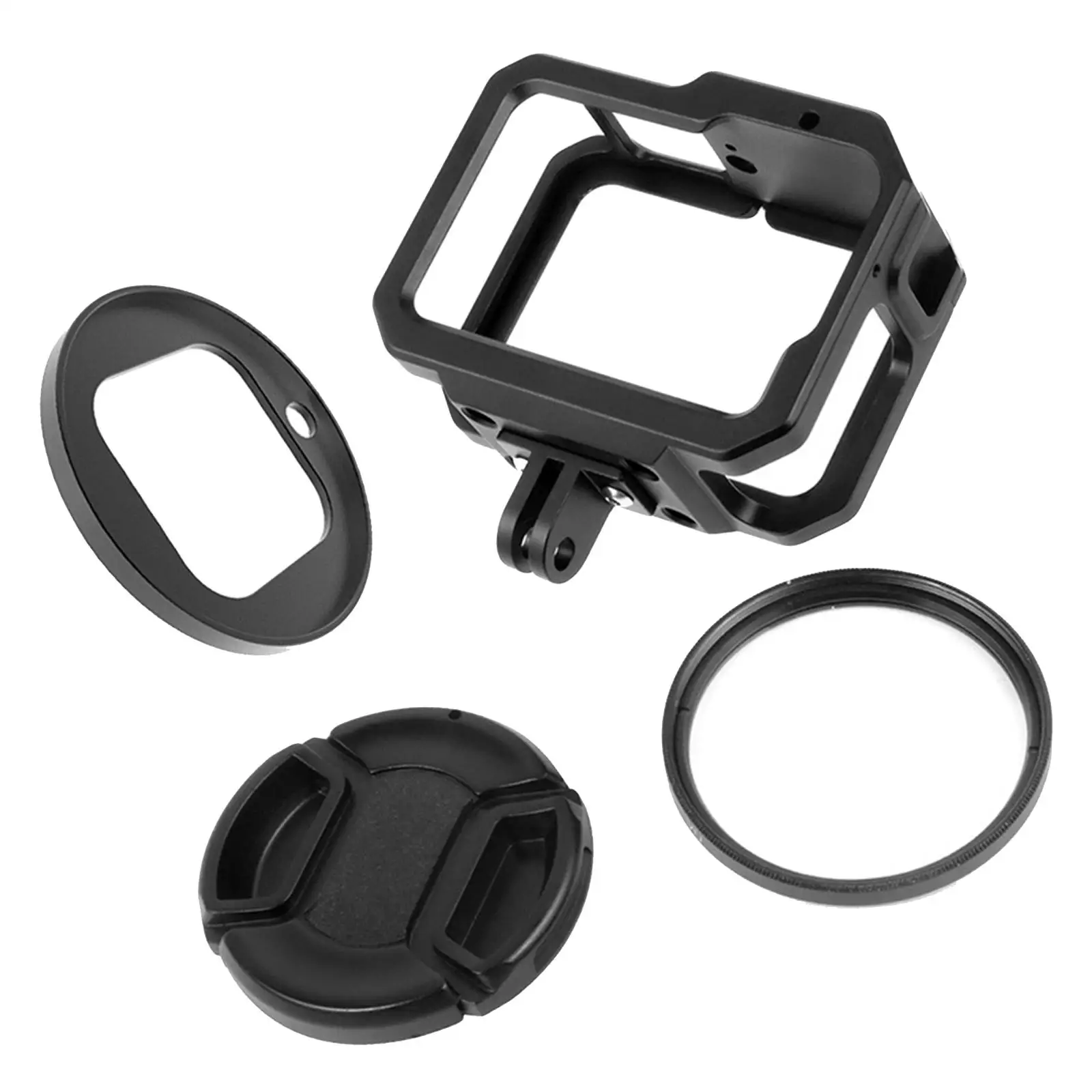 

Защитная рамка клетка 52 мм УФ-фильтр для объектива для Hero10 9 черные крышки объектива Комплект аксессуаров для камеры подключение микрофона ...
