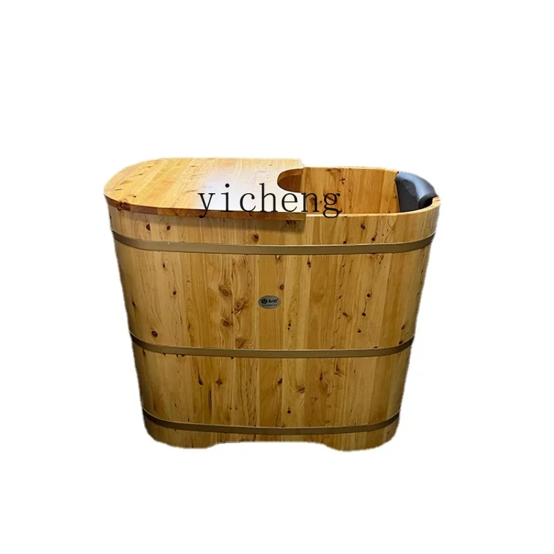 

Ящик для ванны с деревянным покрытием Cypress XL, маленькое деревянное ведро для ванны