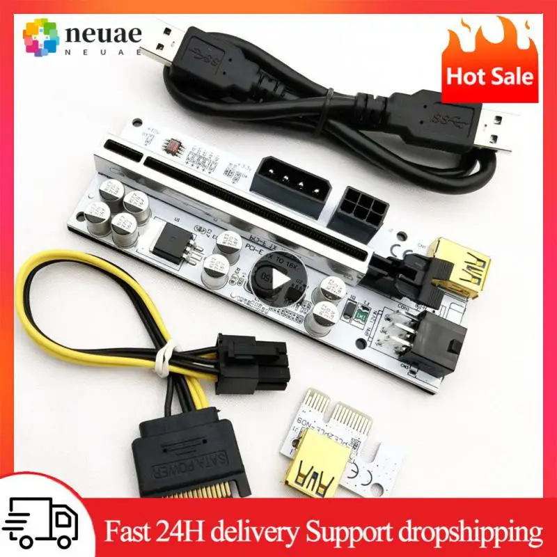 

6pin Pcie Ver010-x Extension Cable 60cm Expansion Card Pci-e X1 To X16 Whiteboard Graphics Card Linux / Xp / Win7 8 10