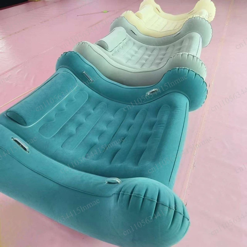 Фото Надувное кресло-качалка из ПВХ с флокированным покрытием и подлокотниками, для дома и улицы №1