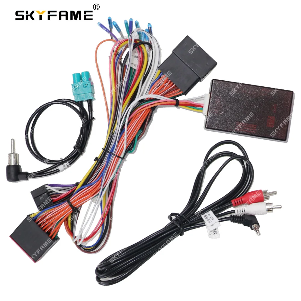 

SKYFAME автомобильный 16-контактный жгут проводов адаптер Canbus Box декодер Android радио кабель питания для Land Rover Range Rover Sport